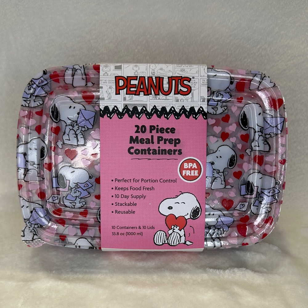 Peanuts Snoopy Heart Design Containers